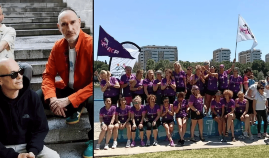 Celtas Cortos rema con las Vallkirias contra el cáncer de mama en una jornada solidaria en Valladolid