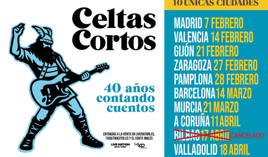 Cartel de la gira de Celtas Cortos 2026